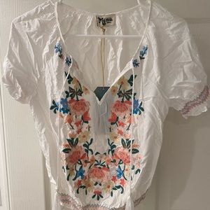 Show me your mumu embroidered top